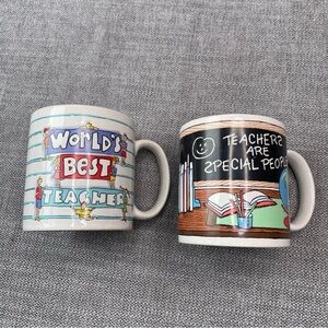 Russ “Teachers are Special" Vintage Coffee & Tea Cup Lot of 2